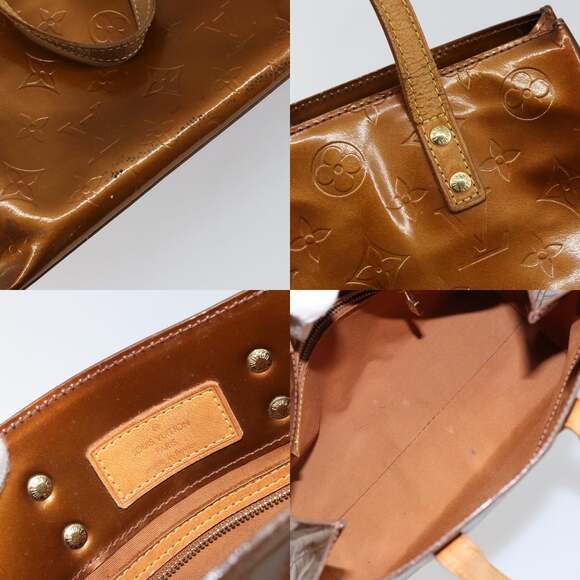 LOUIS VUITTON Monogram Vernis Reade PM Hand Bag Bronze M91146 - Picture 11 of 12